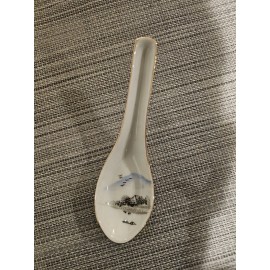 Vintage Chinese Hand Painted Soup Spoons