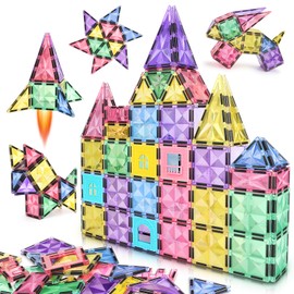 BBMVP Magnetic Building Tiles 68 PCS Magnets Stacking Kids Toys STEM Sensory Games Educational Construction Toys Christmas Toy Gift for Boys and Girls 3 4 5 6 7 8 9+Year Old