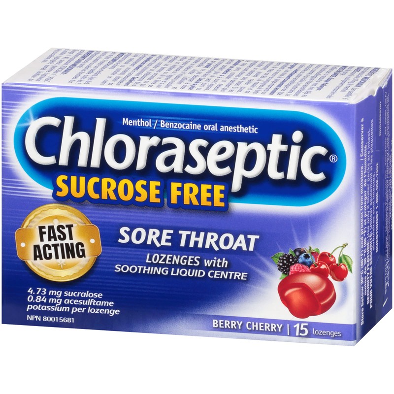 Chloraseptic Fast Acting Sore Throat Lozenges with Soothing Liquid Centre,