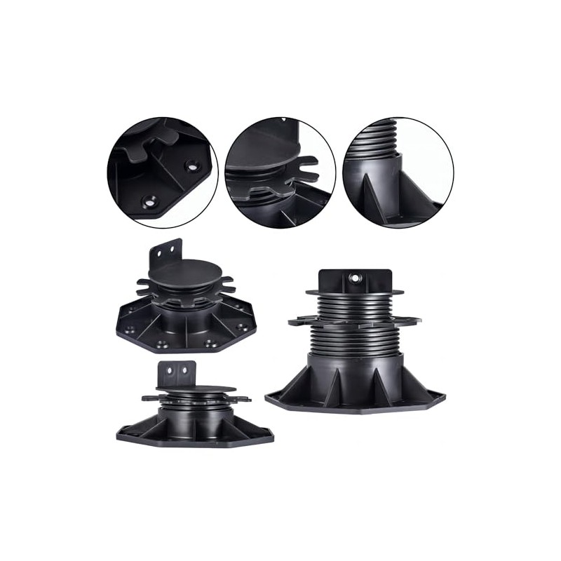 12Pack Adjustable Deck Support Pedestal - Base Support for Floating