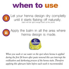 Henna After Care Balm, Protects your tattoo stain color to last longer (Stick-Rose)