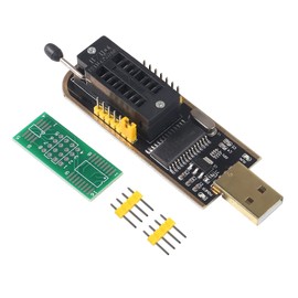Dealikee SOIC8 SOP8 Flash Chip IC BIOS USB Test Clip Socket Adapter + BIOS USB Programmer Module Kit Set for EEPROM CH341A 24 25 Series (Clip + USB)
