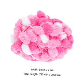 LALAFINA 1 Roll Portable Knitting Yarns Knitting Beginners Hand Brown Wool DIY Bulk Felting Wool Crocheting Beginner Jumbo for Crafts Weaving Material Pink Yarn