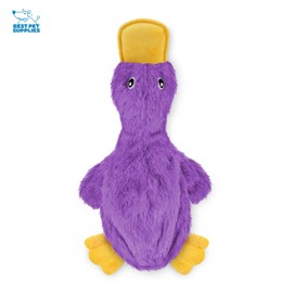 Best Pet Supplies Squeaky Dog Toys with Soft Durable Fabric for Small, Medium and Large Pets Interactive Toy for Indoor Play, Supports Active Biting and Play - Purple