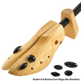 Professional 2-Way Wooden Shoe Stretcher, Deluxe Wooden Shoe Tree for Men or Women, Size Large, 1 Pair