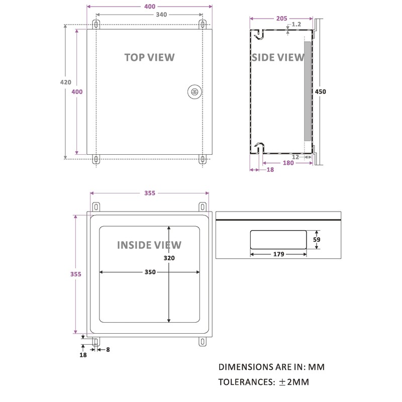 Ordentlich IP65 Weatherproof Metal Box Wall-Mounted Electronic Equipment Enclosure Box