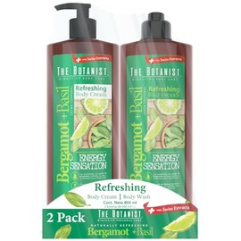 THE BOTANIST 2Pack Body Wash Bergamot Basil 400 ml + Body Lotion Bergamot Basil 400 ml, Total 800 ml