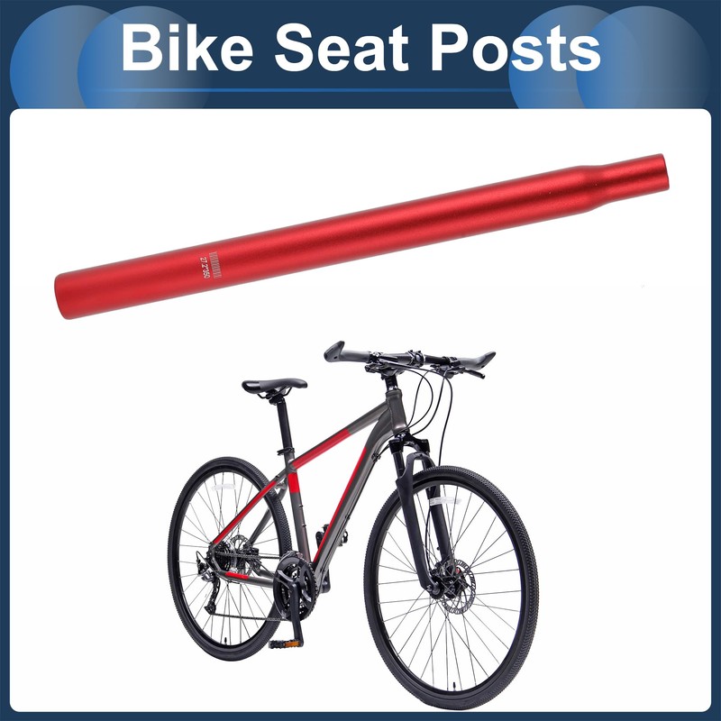 INFINAUTO Bicycle Seatpost 27.2x350mm Bicycle Saddle Post Seat Tube Aluminum