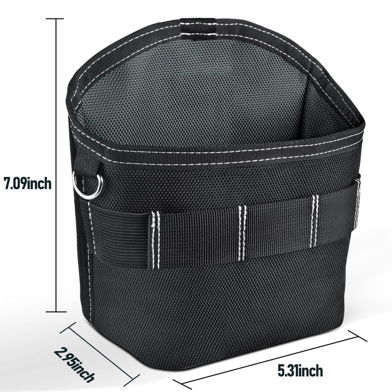 SOGCASE Tool Pouch Nails Screws Bag with Belt Clip (XL,