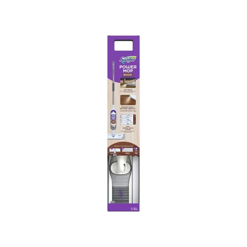 Swiffer Power Mop Wood Mop Kit for Floor Cleaning, Lemon