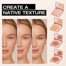 Peach-Toned Corrector Stick | Colored Clay CC Undereye Concealer for Dark Circles | Long-Lasting, Waterproof Multi-Effect Color Corrector with Brush (Orange)