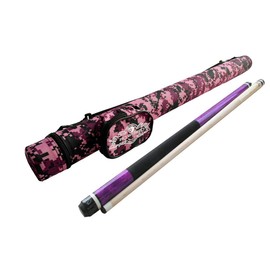 Gator Champion Blue TR5 or Purple TR6 Pool Cue Stick (5/16 x18), White or Black Hard Case, Cuetec Glove (12mm, Purple TR6 19oz with a Purple Case)