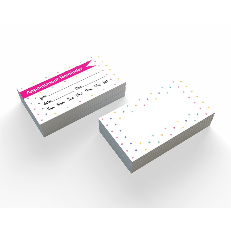 ITZAMNA Appointment reminder card 100 dot design (PINK)