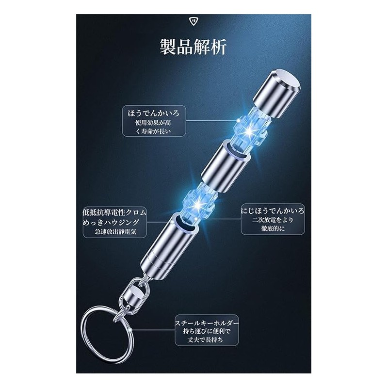 SIJIYUTA (2024 Anti-Static) Anti-Static Key Holder, Car Anti-Static, Key Chain,