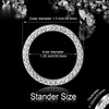 8 Pack Bling Car Crystal Rhinestone Ring Emblem Sticker, Auto