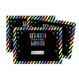 Inkdotpot Boy/Girl Baby Shower Scratch Cards, Pack Of 30, Rainbow Theme Scratch Off Cards For Baby Shower Games