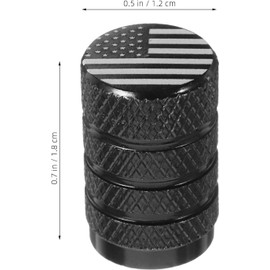 Milisten 4 Tapones en Aleación de Aluminio para Válvulas de Neumáticos de Coche Negro, Efecto Decorativo y Prevención de Fugas, Ideales para Autos y Go-Karts