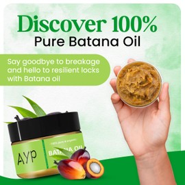 AYP Raw Batana Oil 120g - 100% Pure Organic - for Hair Growth, Treat Dry Damaged Hair, Moisturizes Hair and Scalp - Suitable for all Hair Types