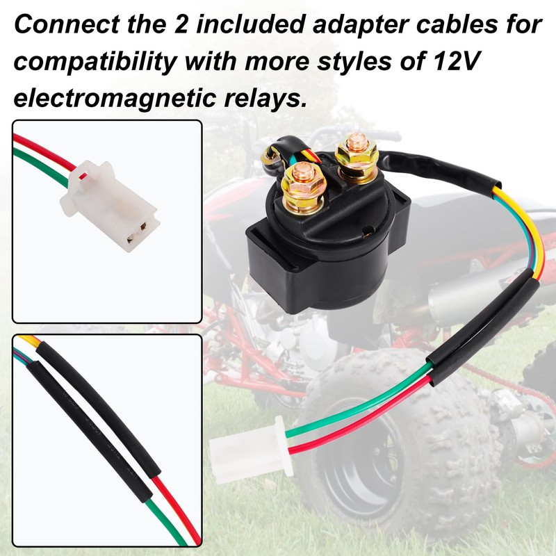 RUHUO Starter Solenoid Relay 12V GY6 4-Stroke Engine 50cc 70cc