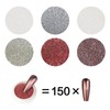 BISHENGYF 6 Pcs White Chrome Powder, Pearl Effect Nail Powder