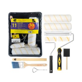 Bates Paint Roller - Paint Brush, Paint Tray, Roller Paint Brush, 11 Piece Home Painting Supplies, Foam Brush, House Painting Tray, Painting Tools, Roller and Paint Brushes, Interior Paint Brushes