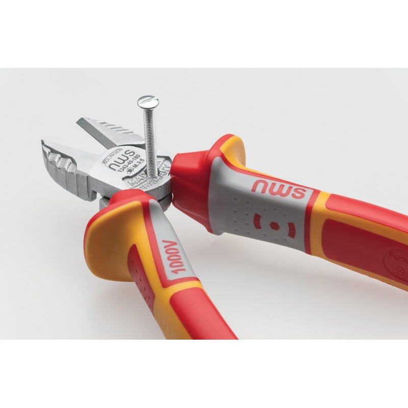 Nws 134-49-VDE-160-SB Number 134-49 VDE Side Cutter, Red/Yellow, 160 mm