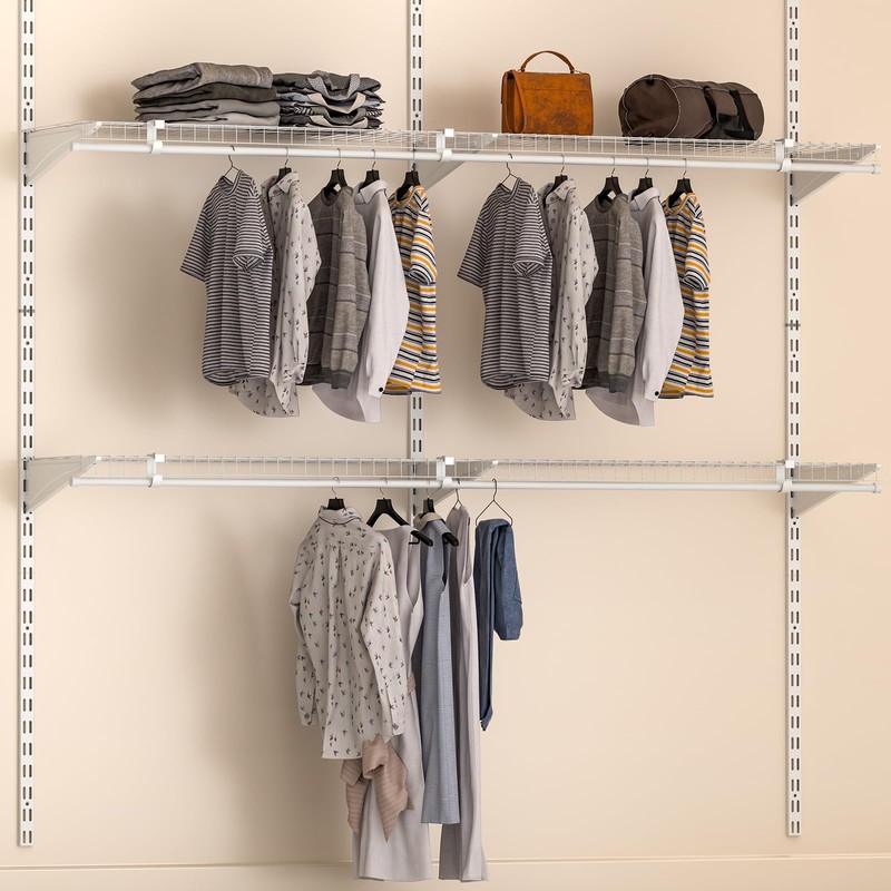 Hicarer 2 Pcs Closet Rod Support for Wire Shelf Adjustable