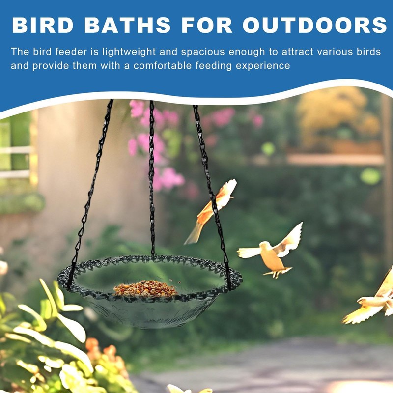 Bird Bath Feeder | Bird Baths - Heavy-Duty Metal Birdhouse