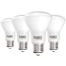 Sunco Lighting BR20 LED Bulbs Indoor Flood Light R20 Dimmable 3000K Warm White, 50W Equivalent to 7W, E26 Medium Base, Recessed Can Lights, Home Ceiling Lights Super Bright, UL & Energy Star 4 Pack