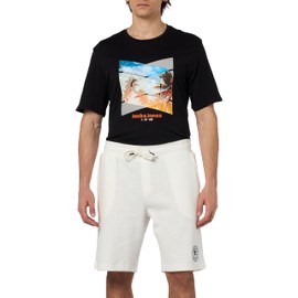 JACK & JONES Men's Jpstbersi Nafa Sweat Shorts, Cloud dancer, M