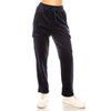 Women's Velvet Corduroy Cargo Pocket Jogger Sweat Pant Straight Leg