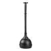 mDesign Plastic Toilet Plunger with Lift & Lock Cover Set,