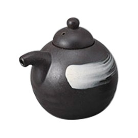 Yamashita Kogei 744240481 Black Iga White Brush Juice Next Large Condiment Container, 3.1 x 3.7 inches (8 x 9.3 cm), 8.7 fl oz (220 cc)