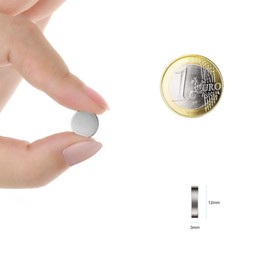 50PCS Neodymium Magnets,12mm X 3mm Round Strong Magnets for Whiteboards, Fridge, Crafts, Notice Board or Picture Magnet