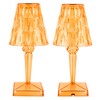 LED Crystal Table Lamp Transparent Prism Dimmable Desk Lamp USB