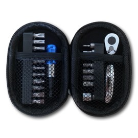 COYOTE MT Mini Ratchet Tool Set Professional & Stylish Multitool Repair Kit for Road & Mountain Bikes - Compact Multi Tool for Your Bicycle, Home or Work - 19 x S2 Bits & Hard Case Pouch