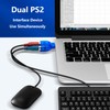 GELRHONR USB to PS2 Adapter，USB to Dual PS/2 Keyborad &