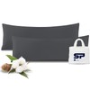 Body Pillowcase 20x60 inch Zipper Dark Grey Body Pillow Cover