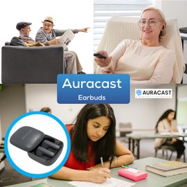 Moerlab hearClear Bluetooth Auracast Wireless Earbuds, Seamlessly Switch Between Classic Bluetooth and Auracast for Effortless Audio Sharing. Auracast Assistant App Enabled.