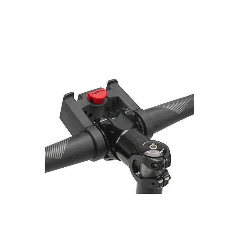KLICKfix handlebar adapter packed, black, universal, suitable for handlebars with
