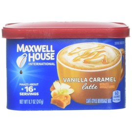 Maxwell House International Cafe Vanilla Caramel Latte Beverage Mix, 8.7 Ounce, Pack of 8