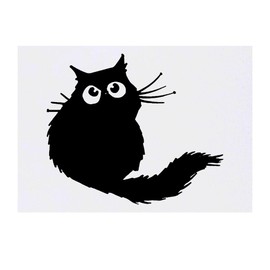 'Black Cat' Temporary Tattoo - Water Resistant, Skin-Safe, Non-Toxic Transfer (TO00048710)