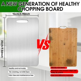 Landrain Chopping Board Stainless Steel 25 x 15 cm