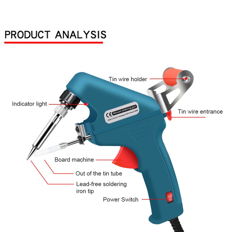 60W Handheld Soldering Iron Automatic Tin Feeding Machine Electronic Welding