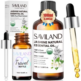 Saviland Jasmine Essential Oil Ultra Repairing: 100% Natural Cuticle Oils Nail Strengthener & Growth for Damaged Skin Hand Oils Pure Plant-Based Jasmine Oils Organic Care Travel Bottle Pro SPA