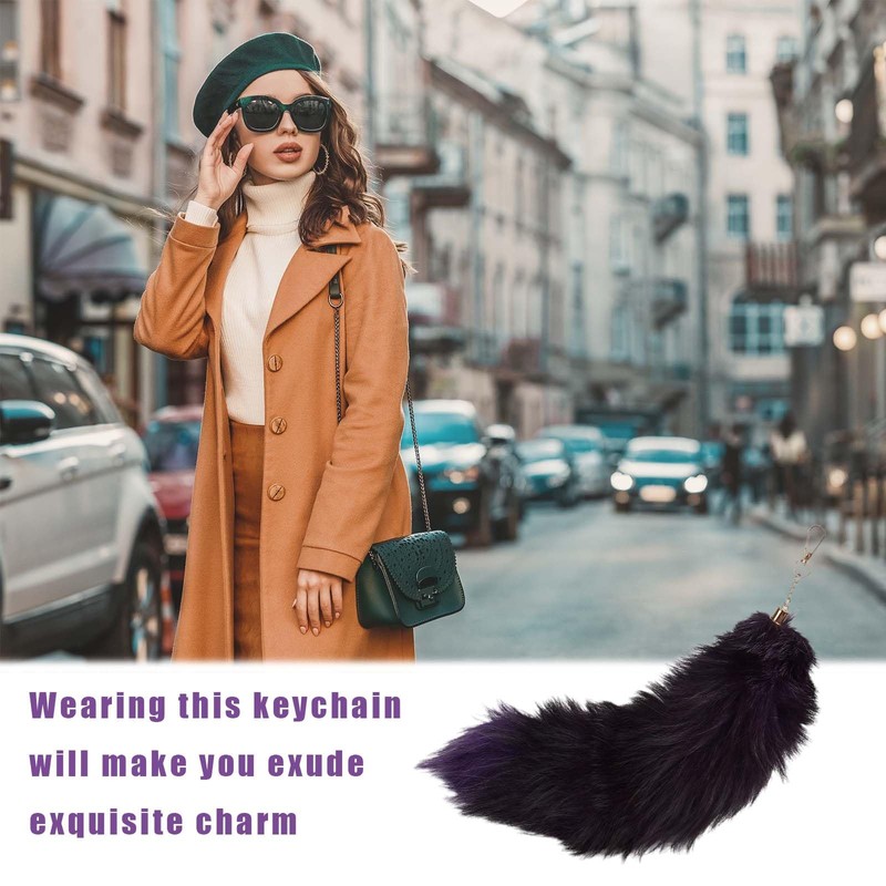 tintoke Fox Tail, Fox Tail Pendant, Approx. 40 cm, Fur
