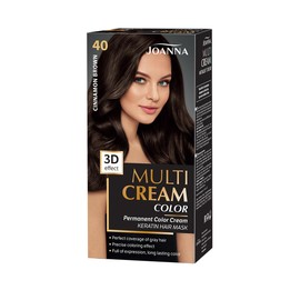 Joanna Multi Cream Colour Hair Colour for Women - Provides Long Lasting Colour - 3D Depth Effect - Covers Grey Hair - Root Colour - Colour Cinnamon Brown 40 - Complete Set