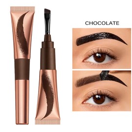 Eyebrow Tattoo Peel Off, Eyebrow Tint Dark Brown - Waterproof Lasting Eye brow Gel, Quick-Dry Peelable Tint for Natural Defined Brows, Easy DIY Application (Semi-Permanent)