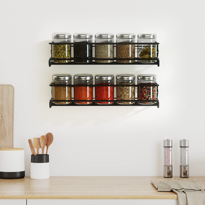 Besto Spice Rack for Inside Cupboard Single Tier Spice Organiser