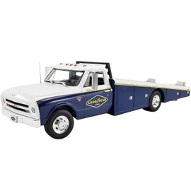 LIMITED EDITION ACME 1967 Chevy C30 Ramp Truck Blue and White Limited Edition to 460 Pieces Worldwide 1/18 Diecast Model Car by Acme A1801706